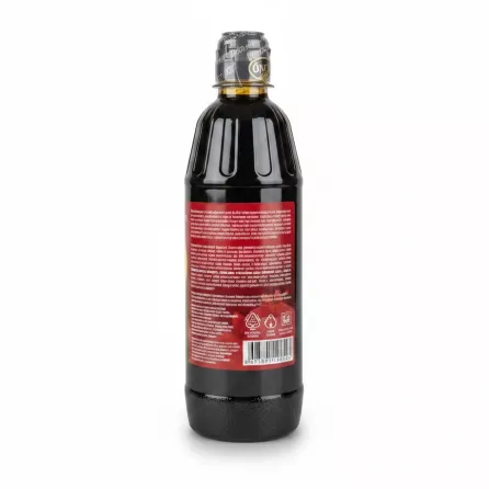Back of Öncü Pomegranate Sauce bottle with storage and manufacturer information