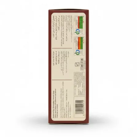Back packaging with ingredients and barcode of Dombaz dates box
