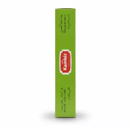 Side view of Kambiz Pottage Macaroni packaging