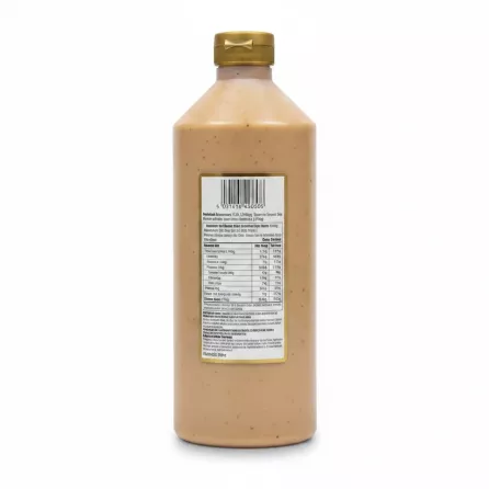 Heera Peri-Peri Medium sauce bottle back label with barcode