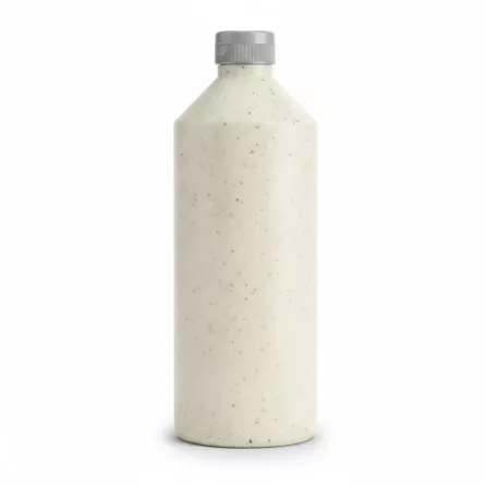 Heera Garlic & Herb sauce bottle side showing creamy texture with herbs