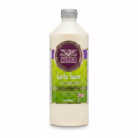 Heera Garlic Sauce 1 Litre bottle front label