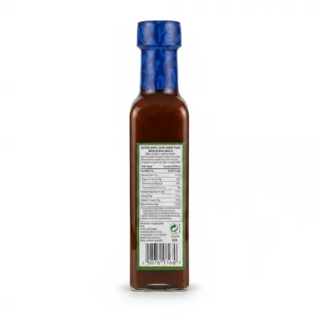 Back of Encona Jamaican Style Jerk BBQ Sauce bottle showing ingredients and nutrition
