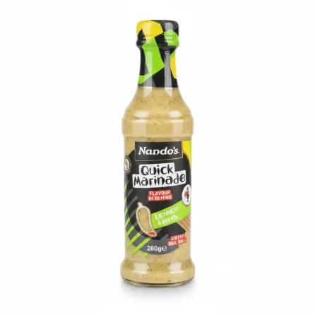Nando's Quick Marinade Lemon & Herb bottle front view