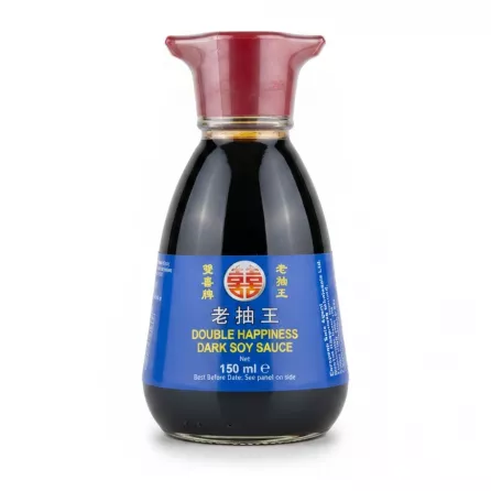 Double Happiness Dark Soy Sauce bottle front label