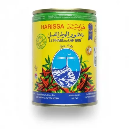 Can of Le Phare du Cap Bon Tunisian Harissa chili paste