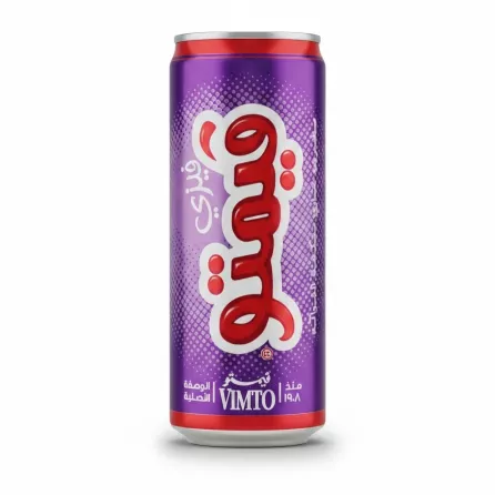 Vimto Fizzy sparkling fruit drink can front view