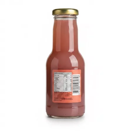 Amara Mixed Fruit Cocktail bottle back with nutrition facts