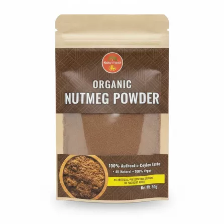 Natur i Fresh Organic Nutmeg Powder front packaging