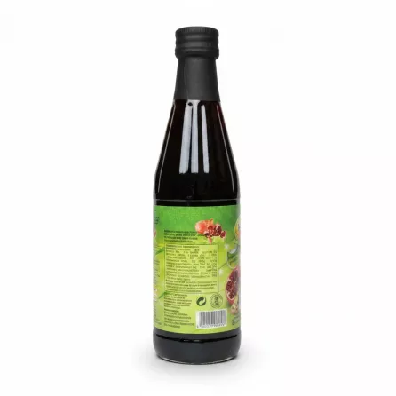 Back label of Al-Rabih pomegranate molasses bottle displaying price and ingredients