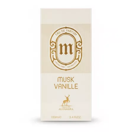 Box packaging of Maison Alhambra Musk Vanille Eau de Parfum front view
