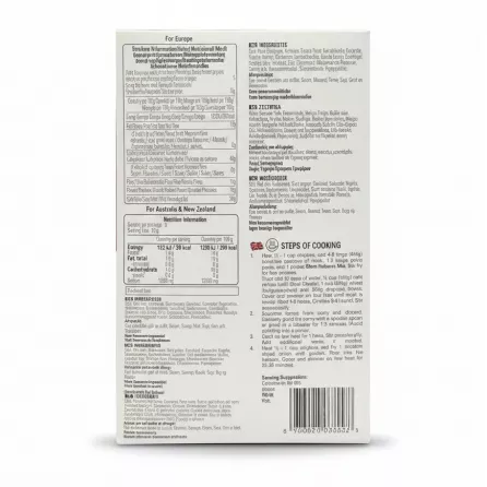 Back of Shan Haleem mix box with nutrition and cooking instructions
