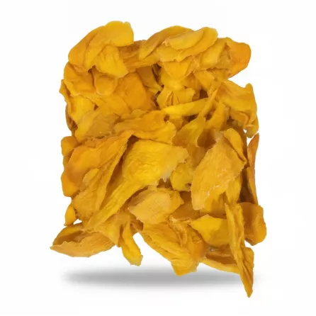 close-up of premium dried mango slices