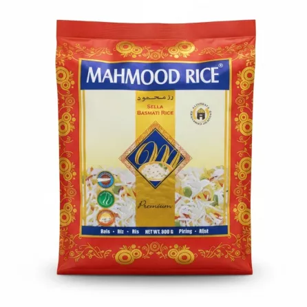 Mahmood Sella Basmati Rice 900g pack front