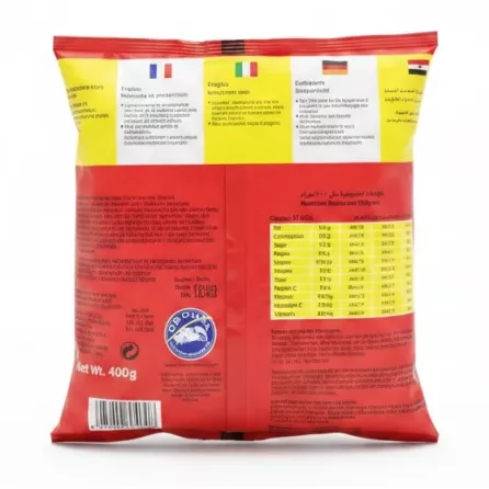 Basma frozen strawberries packaging back with instructions and nutrition
