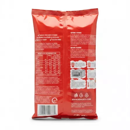 Eazy Pop Sweet & Salty Microwave Popcorn back with nutrition and usage instructions