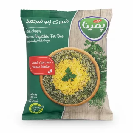 Package of Pamina Mixed Vegetable for Rice with fresh herbs picture on front