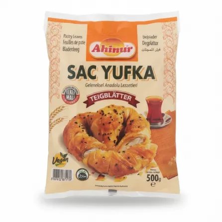 Ahinur brand Sac Yufka Pastry Leaves package front view