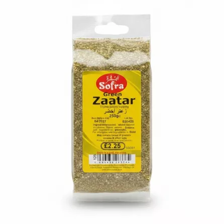 Packet of Sofra Green Zaatar thyme pastry topping