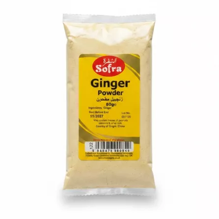Packet of Sofra Ginger Powder 80g showing yellow label