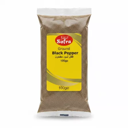 Sofra Ground Black Pepper 100g front packaging
