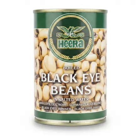 Heera canned boiled black eye beans with green label