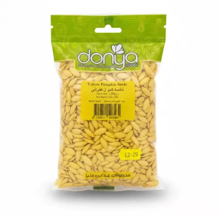 Bag of Donya yellow pumpkin seeds 150g