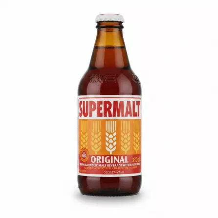 Supermalt Original non-alcoholic malt beverage 330ml front label