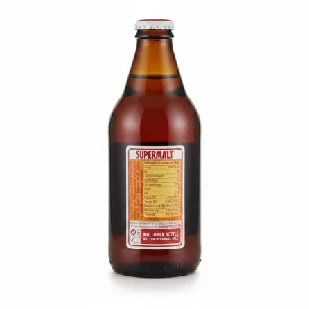 Supermalt Original malt beverage 330ml nutritional information back label