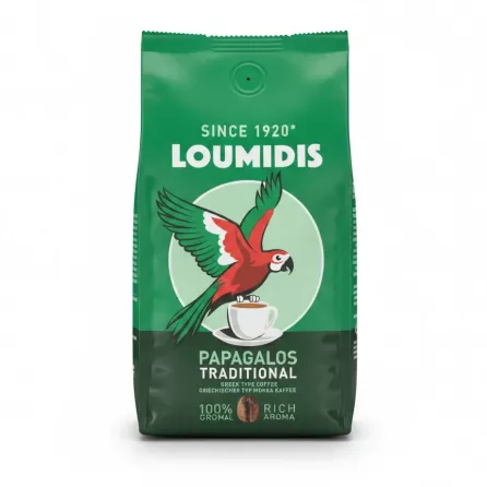 Loumidis Papagalos Traditional Greek coffee green packaging