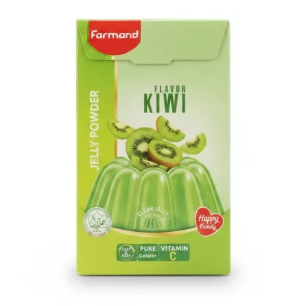 Farmand kiwi flavour jelly powder packaging front