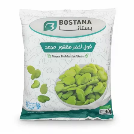 Bostana frozen peeled broad beans pack front view