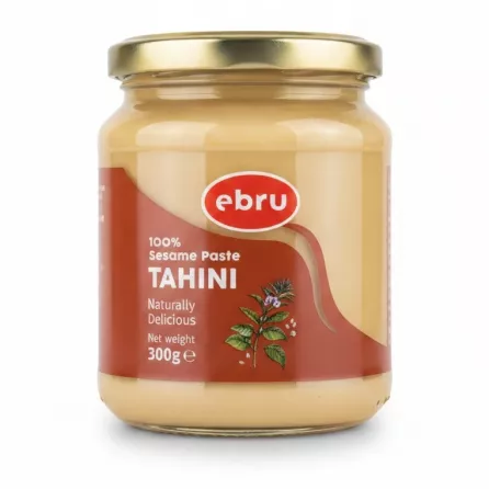 Ebru 100% Sesame Paste Tahini jar front label