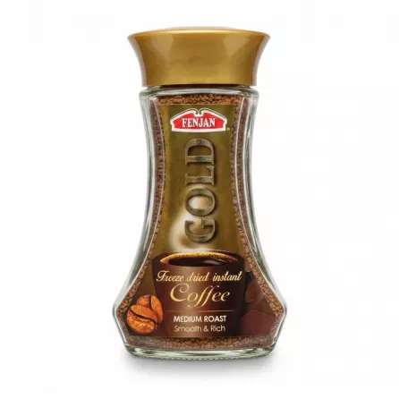Fenjan Gold Freeze Dried Instant Coffee front jar view