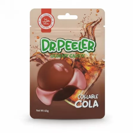 Dr. Peeler Cola gummy candy front packaging