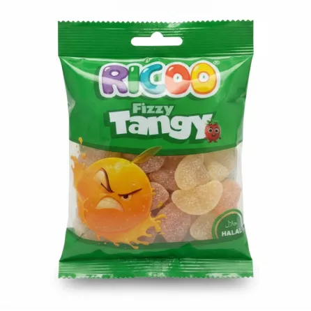 Ricoo Fizzy Tangy Jelly Sweets 80g pack front