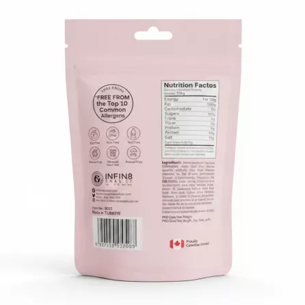Cheery Chews Gummy Rush Baby Bottles candy packaging back with nutritional information