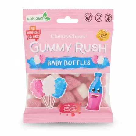 Cheery Chews Gummy Rush Baby Bottles candy packaging front