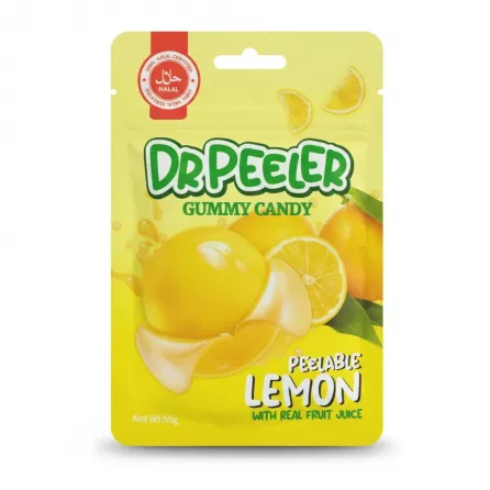Pack of Dr Peeler Peelable Lemon Gummy Candy front