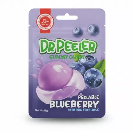 Dr. Peeler Peelable Blueberry Gummy Candy pouch front