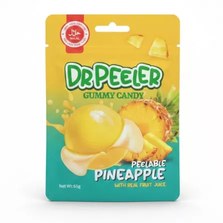 Dr Peeler Peelable Pineapple Gummy Candy front packaging