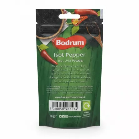 Bodrum Isot Pepper Powder back pack with barcode