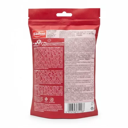 Back of Tadim BBQ Flavoured Roasted Corn pack showing ingredients and product information