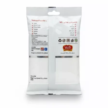 Yekta Foods starch powder pack back view