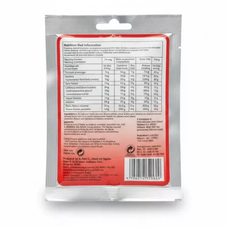 Back of Abido Chicken Escalope Spices 50g packet showing ingredients and nutritional facts