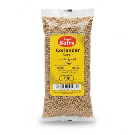 Sofra coriander seeds 50g pack front