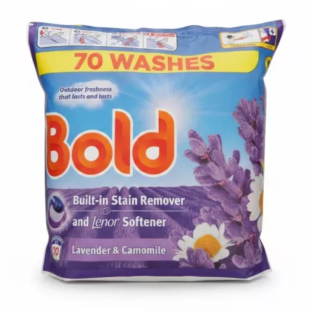 Bold Laundry Pods package front with lavender and camomile flowers