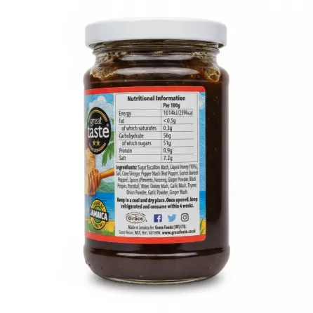 Nutritional information and ingredients label on seasoning jar