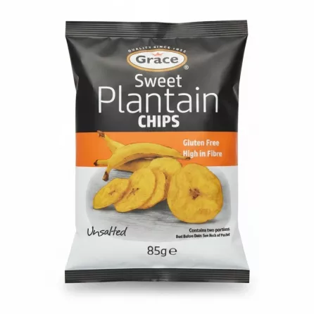 Grace Sweet Plantain Chips packaging front