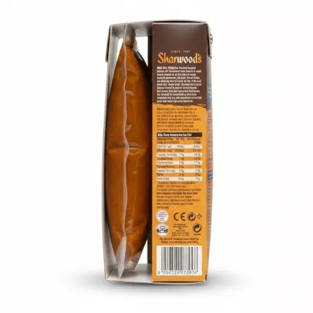 Back of Sharwood's Balti Curry Kit with preparation instructions and ingredients details
